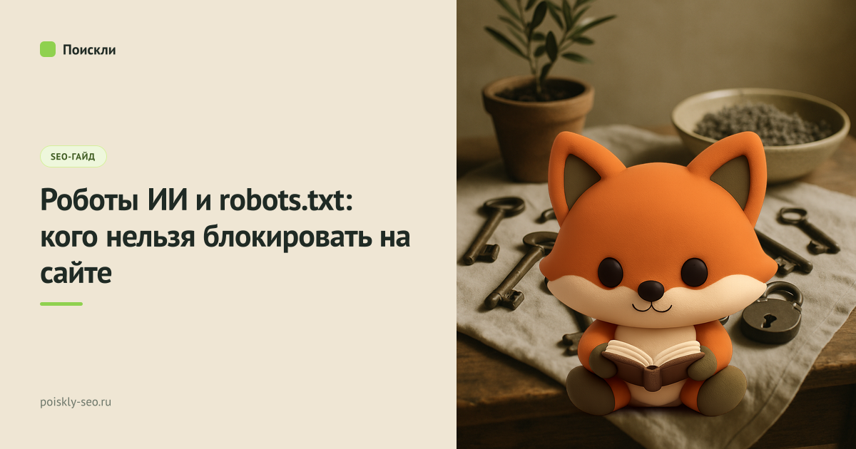 Обложка статьи: Роботы ИИ и robots.txt: кого нельзя блокировать на сайте